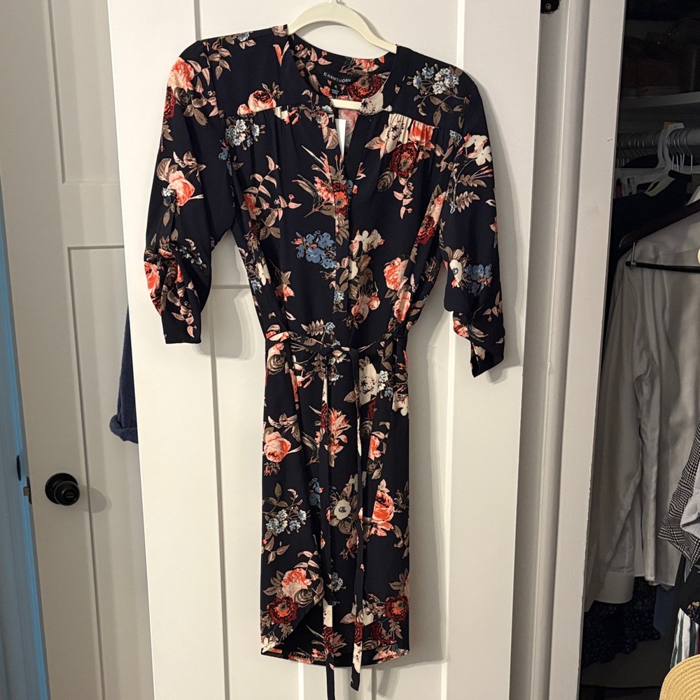 41 Hawthorn Navy Floral 3/4 Sleeve Dress